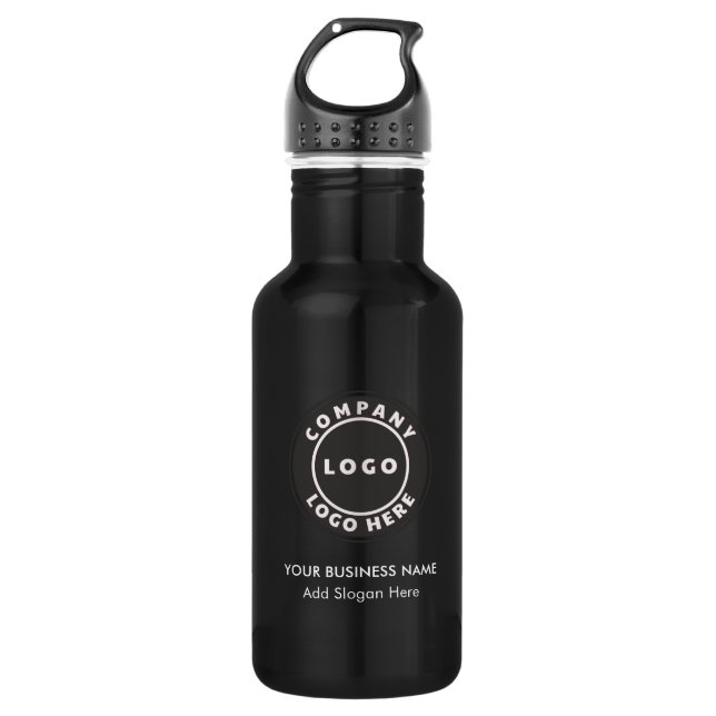 Add Your Business Logo and Name Company Custom 532 Ml Water Bottle (Front)
