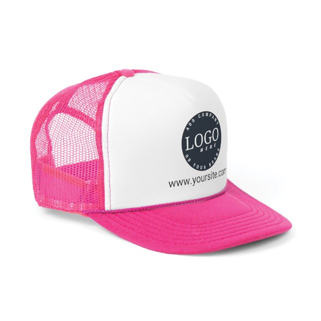 Add Your Business Logo and Website Address Trucker Hat (Creator Uploaded)