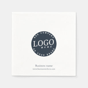 Add Your Business Logo and Website Paper Napkin