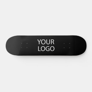 Add Your Business Logo   Black  Skateboard