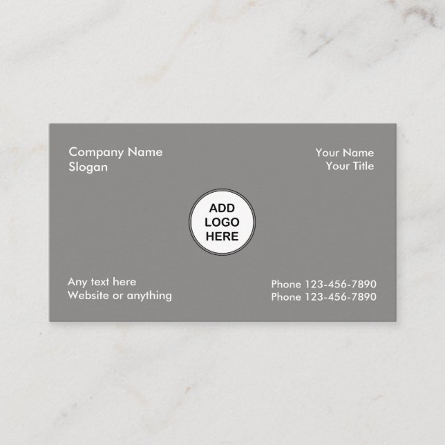 Add Your Business Logo Business Card (Front)