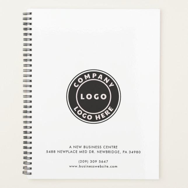 Add Your Business Logo Company Details Planner (Front)
