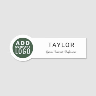 Add Your Business Logo Company Employees Name Tag