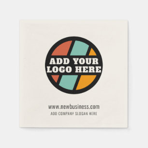 Add Your Business Logo Company Website Slogan Napkin