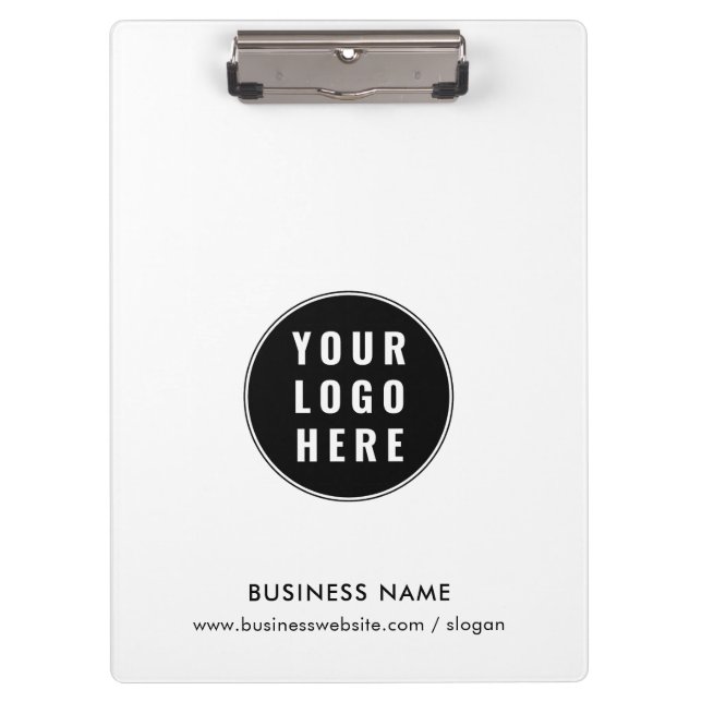 Add Your Business Logo Corporate Office Employees Clipboard (Front)