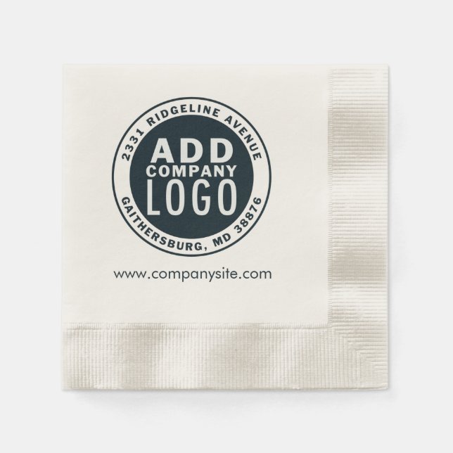Add Your Business Logo Custom Corporate Event Napkin (Front)