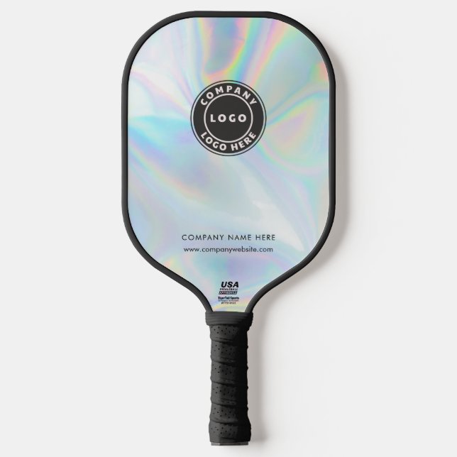 Add Your Business Logo Holographic Employee Pickleball Paddle (Front)
