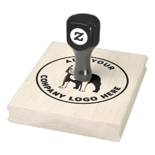 Add Your Business Logo Minimalist Rubber Stamp