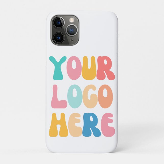 Add your business Logo Modern Minimal Simple Case-Mate iPhone Case (Back)