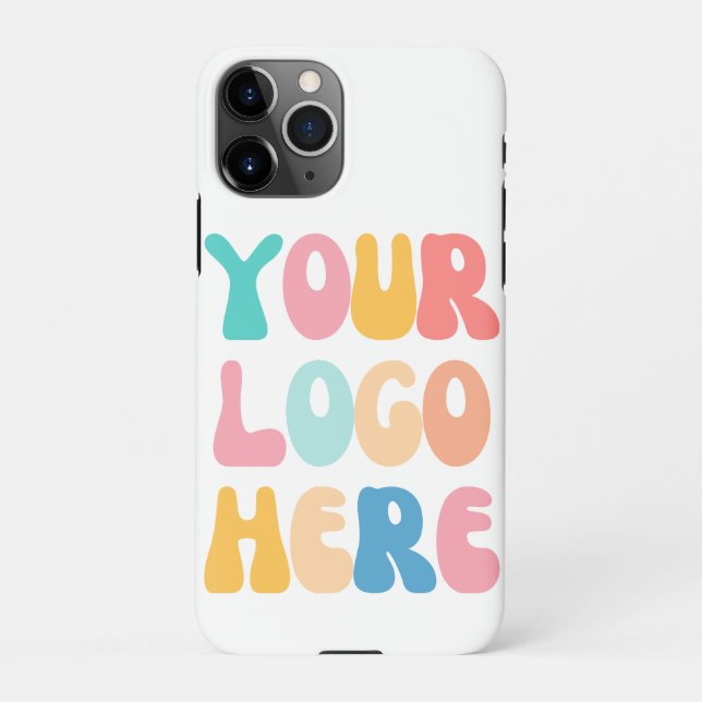 Add your business Logo Modern Minimal Simple iPhone Case (Back)