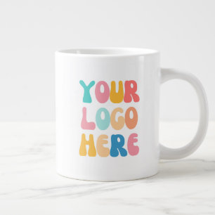 Add your business Logo Modern Minimal Simple Large Coffee Mug