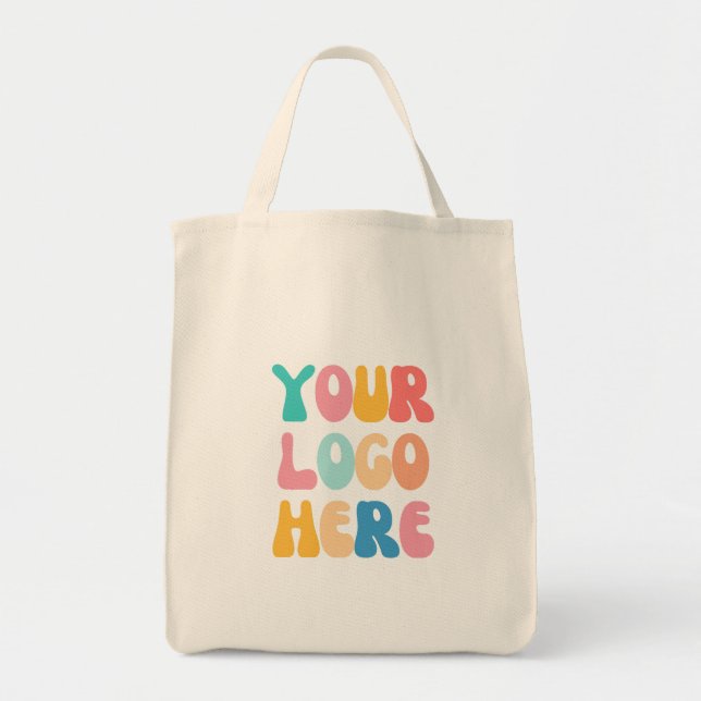 Add your business Logo Modern Minimal Simple Tote Bag (Front)
