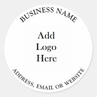 Add your Business Logo, Name and Website or Email