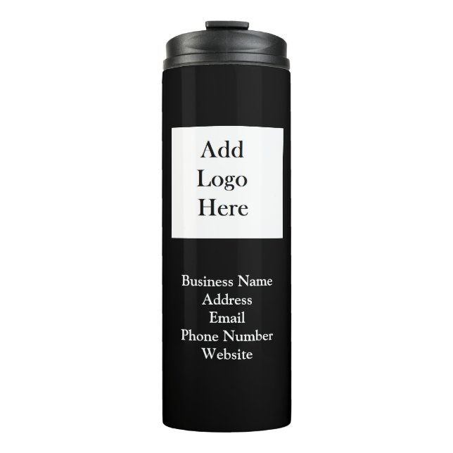 Add your Business Logo or Sports Team Logo Thermal Tumbler (Front)