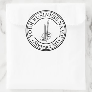 Add Your Business Logo Painter Classic Round Sticker
