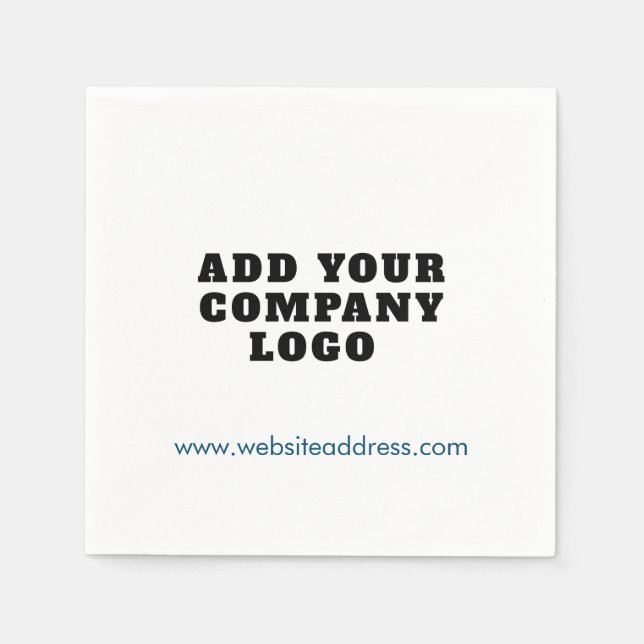 Add Your Business Logo Showroom Office Paper Napkin (Front)
