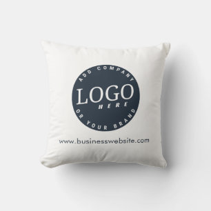 Add Your Business Logo Slogan Website Address Cushion