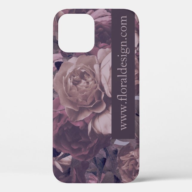 Add Your Business Website Purple Rose Fantasy Case-Mate iPhone Case (Back)