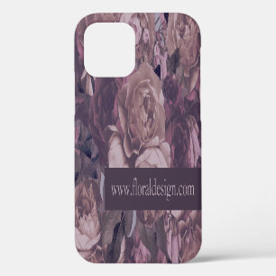 Add Your Business Website Purple Rose Fantasy iPhone 12 Case