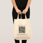 Add Your Business Website QR Code Tote Bag<br><div class="desc">Add your business website URL and business name by clicking the "Personalise" button. A unique QR code will be automatically generated for you when you add your web address in the QR code field provided.</div>