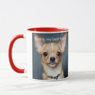 Add Your Chihuahua Photo Red Ringer Mug