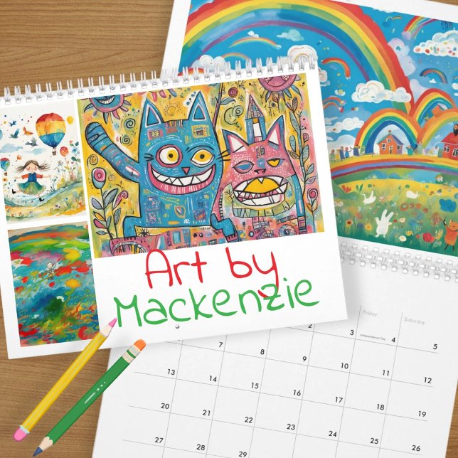 Add Your Childrens Art Personalised Calendar (Add Your Children's Art Personalized Calendar by Ricaso. Start at any month you want. Many options )