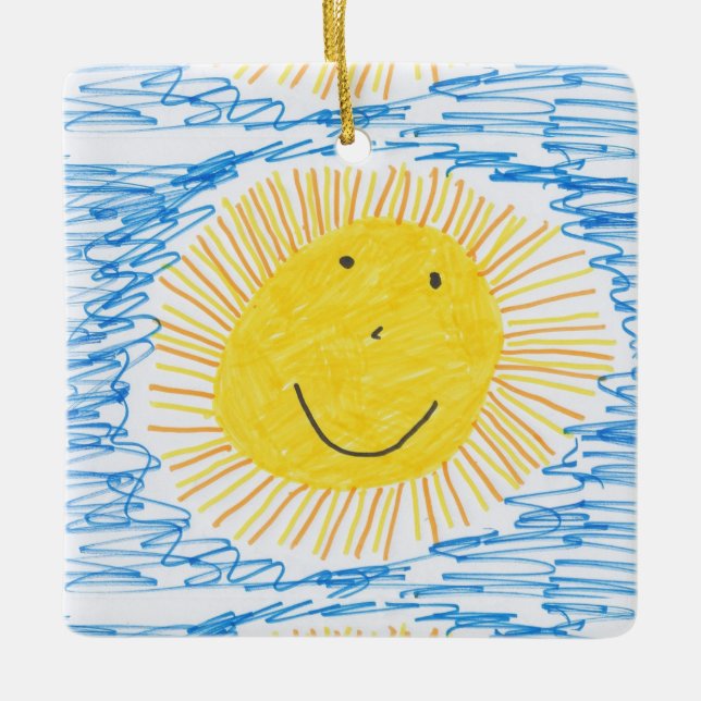 Add Your Child's Artwork Christmas Ornament (Front)