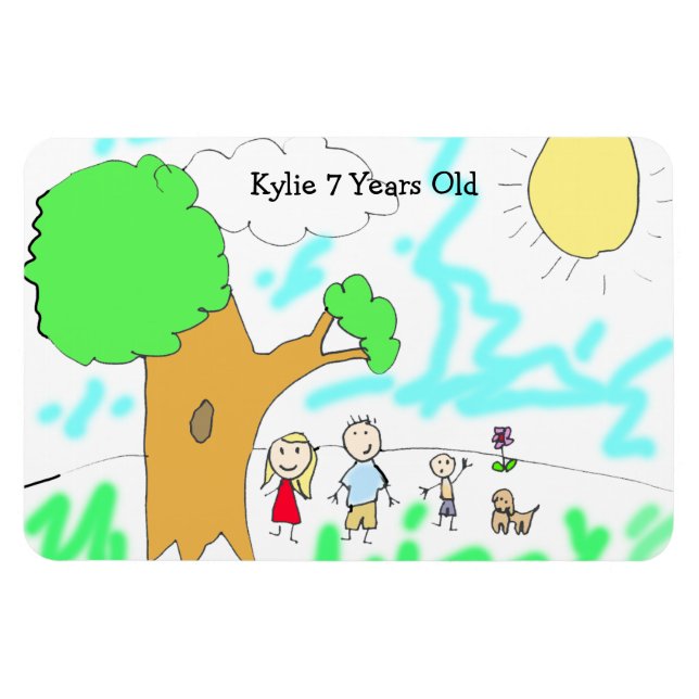 Add your Child's Artwork onto this Magnet (Horizontal)