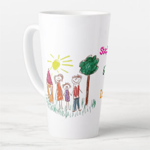 Add your Child's Artwork to this  Latte Mug