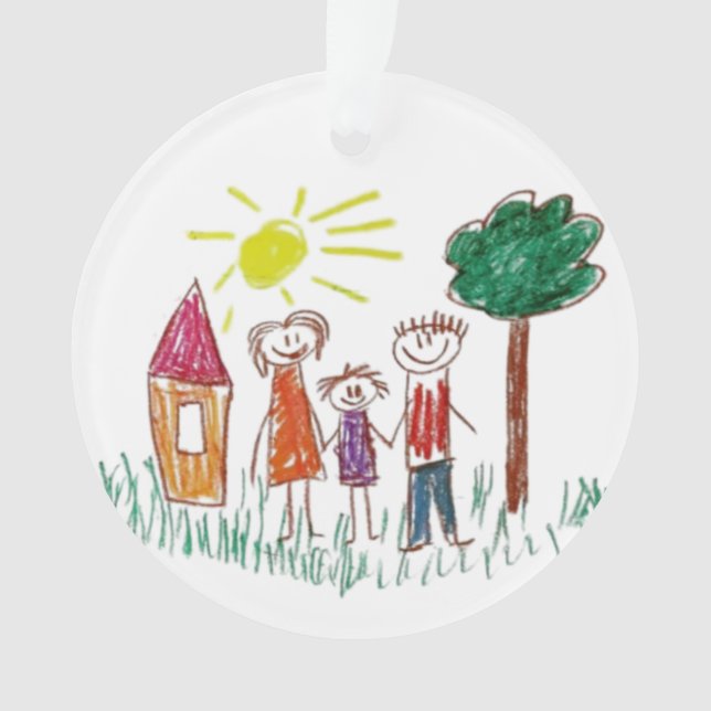 Add your Child's Artwork to this  Ornament (Front)