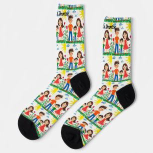 Add your Child's Artwork to this  Socks