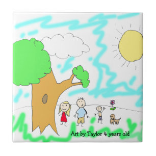 Add Your Child's Artwork to this  Tile