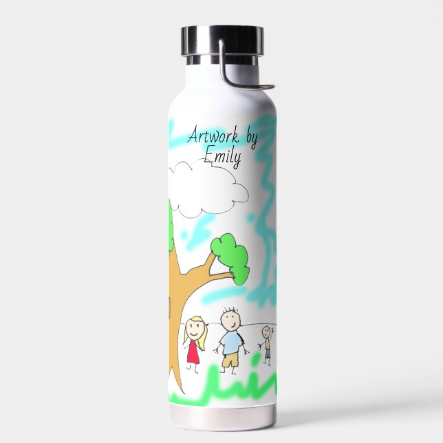Add your Child's Artwork to this Water Bottle (Left)