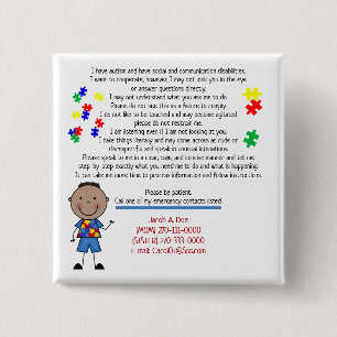 Add Your Childs Info Square Button