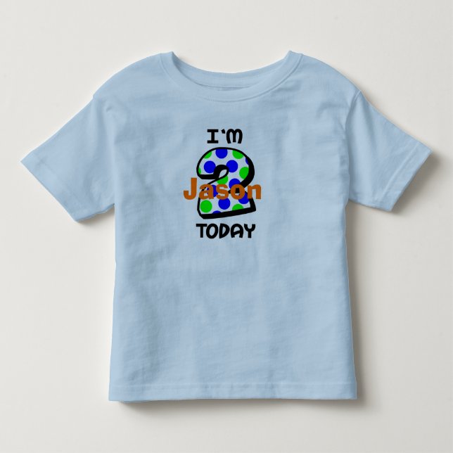 Add Your Child's name 2nd Birthday Shirt (Front)