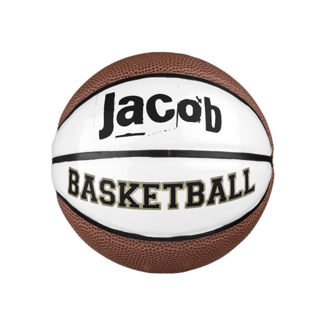Add Your Childs Name - Custom Mini Basketball (Front)