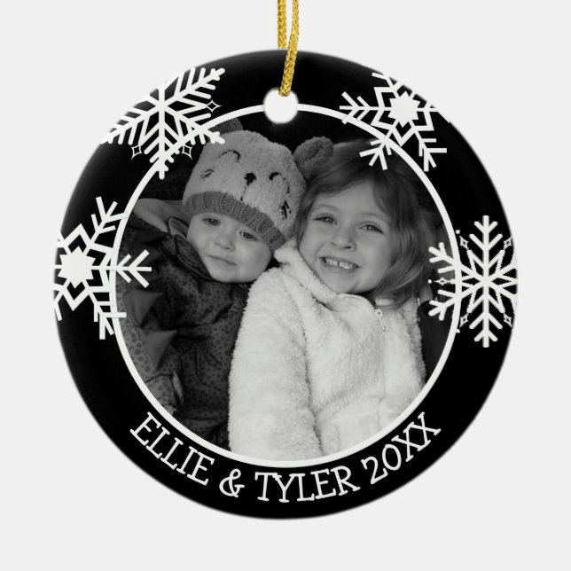 Add Your Child's Picture to this Christmas  Cerami Ceramic Tree Decoration (Front)
