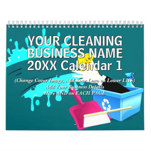 Add Your Cleaning Business Name Details 20xx Cale Calendar