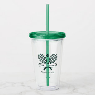 Add Your Club Name Tennis Sports Green Any Colour Acrylic Tumbler
