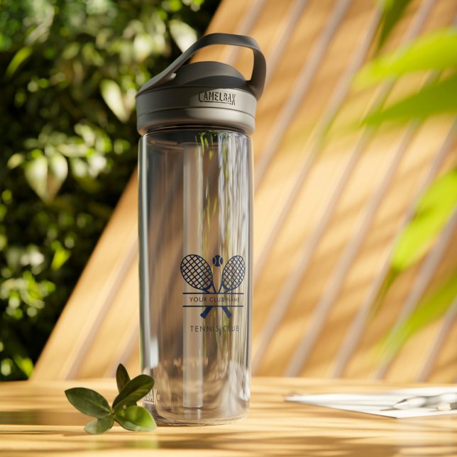 Add Your Club Name Tennis Team Custom Water Bottle (Tennis Club Custom Water Bottle Swag)