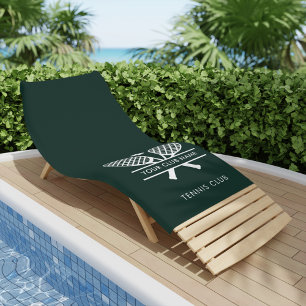 Add Your Club Name Tennis Team Green Beach Towel