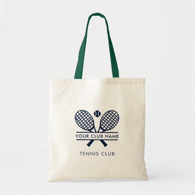 Add Your Club Name Tennis Team Logo Custom Tote Bag (Front)