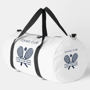 Add Your Club Name Tennis Team Navy Blue Custom Duffle Bag