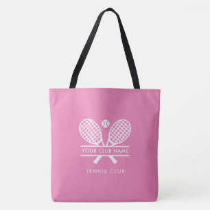 Add Your Club Name Tennis Team Pink Players Swag Tote Bag