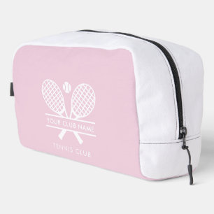 Add Your Club Name Tennis Team Pink White Dopp Kit