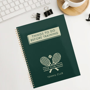 Add Your Club Name Tennis Team Players Green 2025 Planner