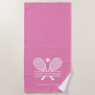 Add Your Club Name Tennis Team Players Swag Beach Towel