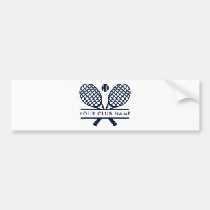 Add Your Club Name Tennis Team Swag Bumper Sticker
