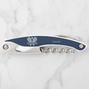 Add Your Club Tennis and Team Player Navy Blue Corkscrew