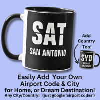 Add Your Code City, Airport Code SAT San Antonio
